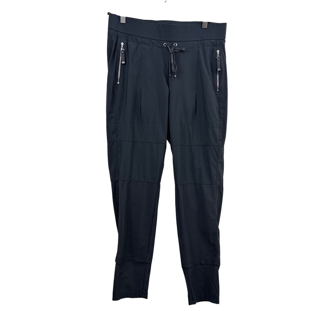 Rafaello Rossi Candy Pants Womens Size 38 M Dark Grey Elastic Waist Zipper 32x29
